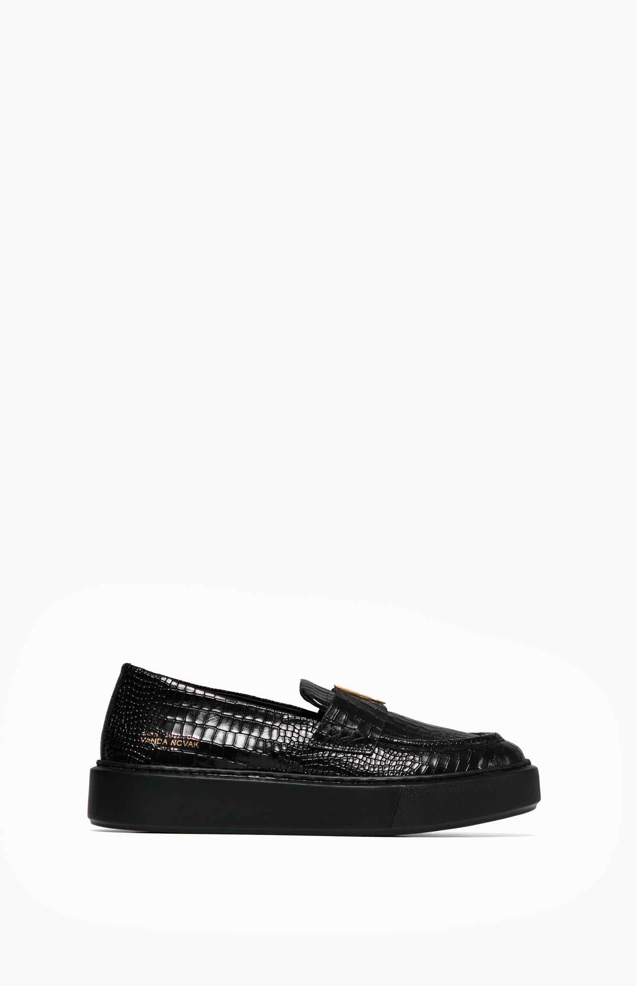 Black leather loafers KAYLA BLACK COCO