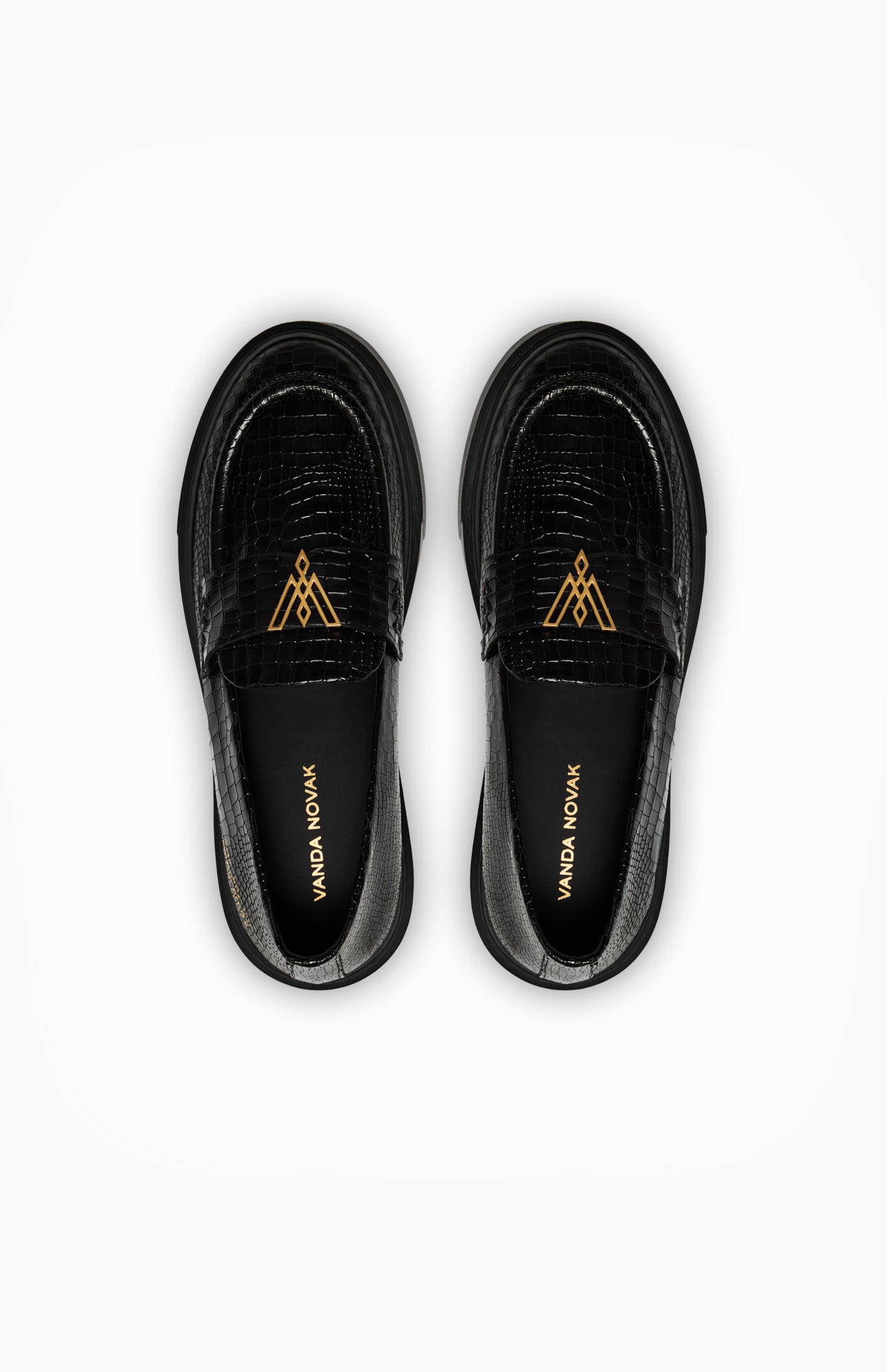 Black leather loafers KAYLA BLACK COCO