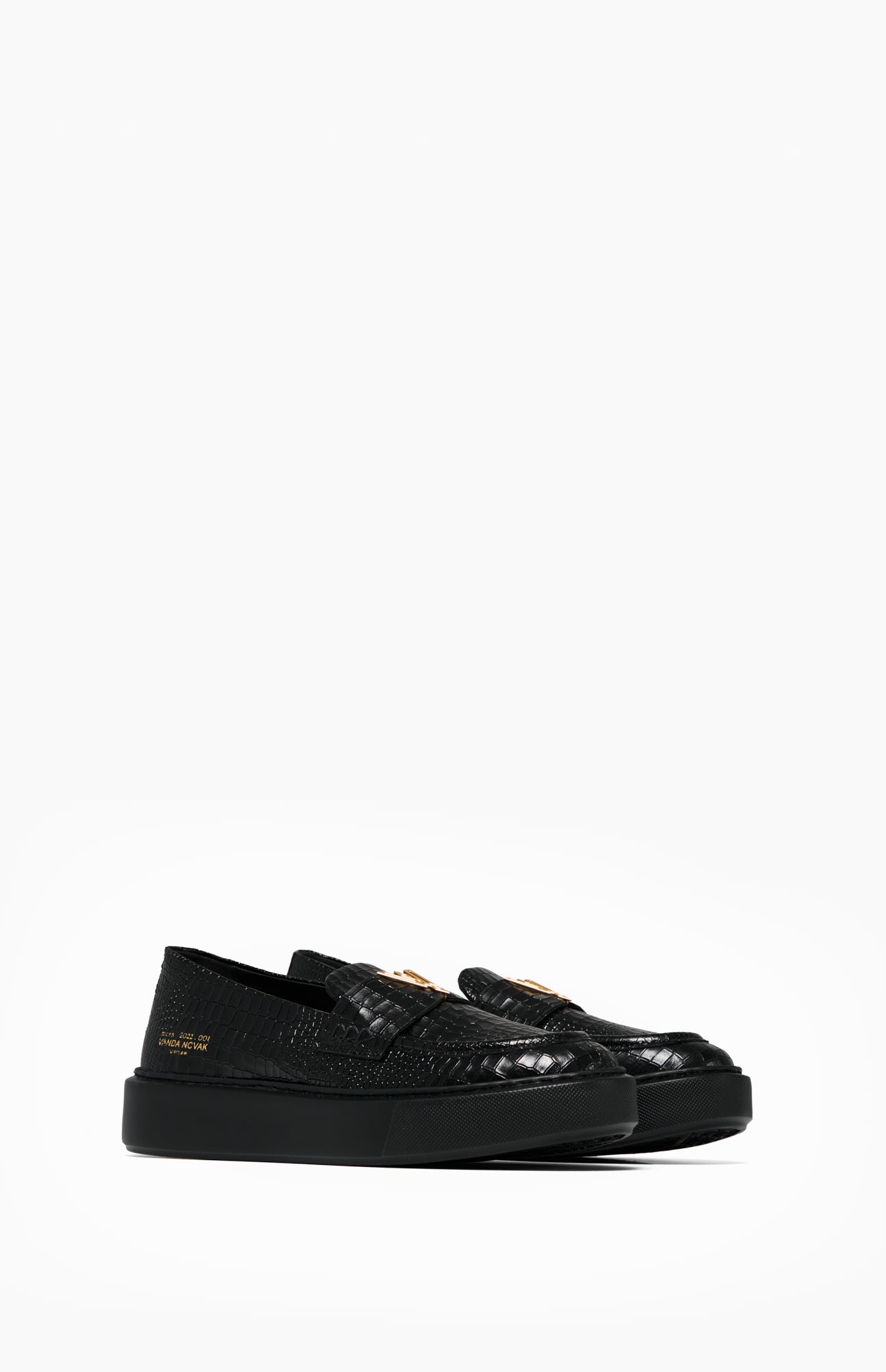 Black leather loafers KAYLA BLACK COCO