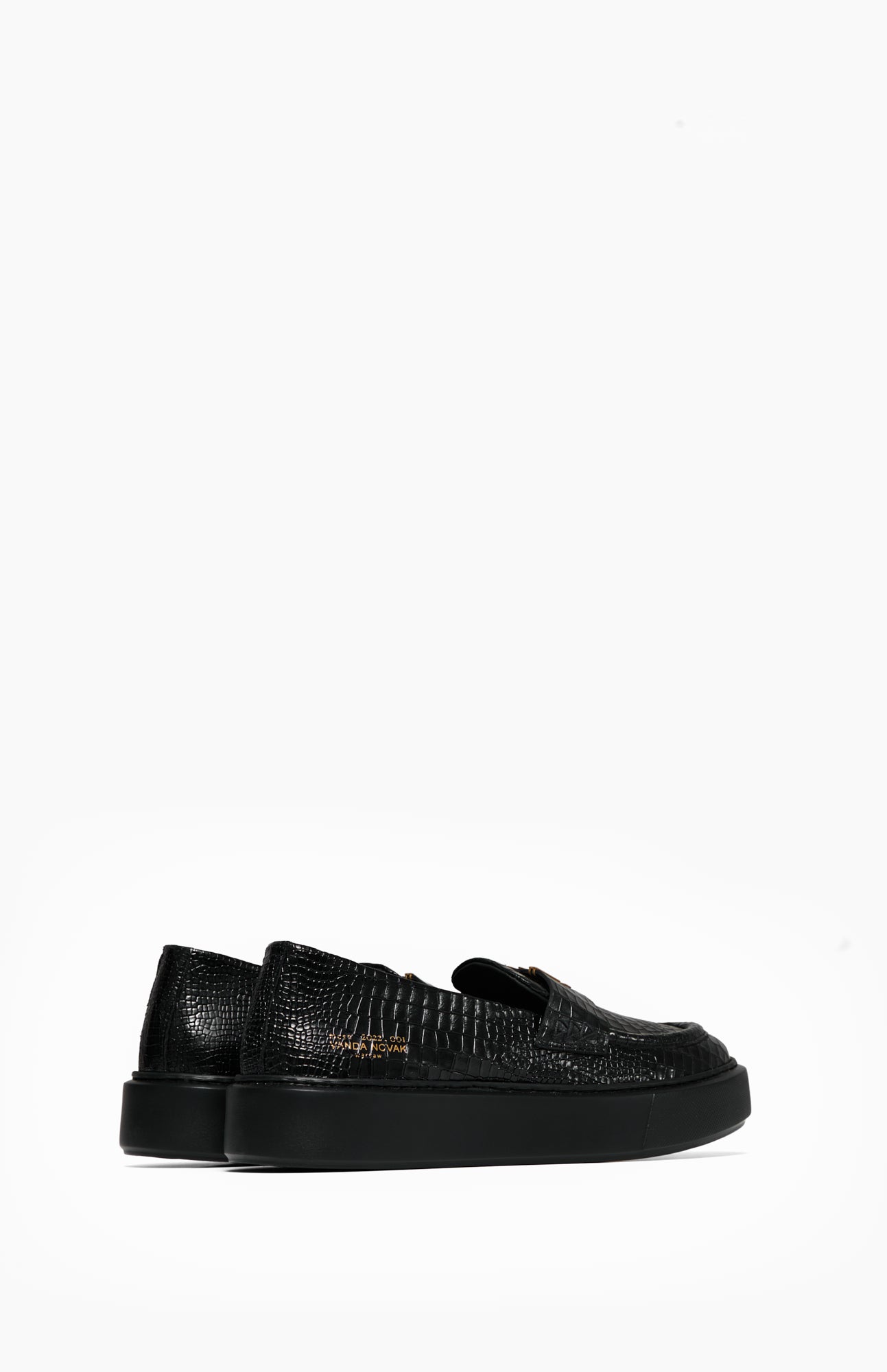 Black leather loafers KAYLA BLACK COCO