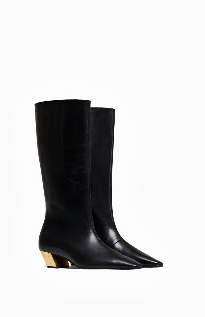 Kozaki na złotym obcasie Dylan Royal Burgundy