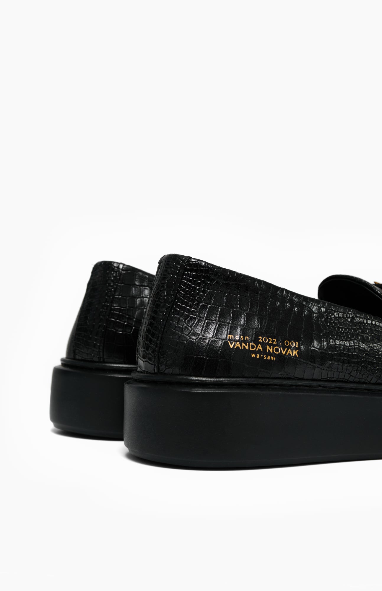 Black leather loafers KAYLA BLACK COCO